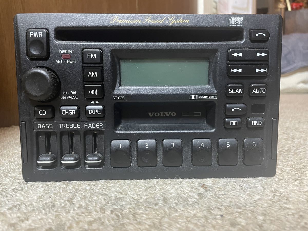 ボルボ 2026年最新Yahoo!オークション HU-850 2026年最新 CD／MD／AM・FMラジオ XC70 ボルボ850 純正　CDラジカセ
