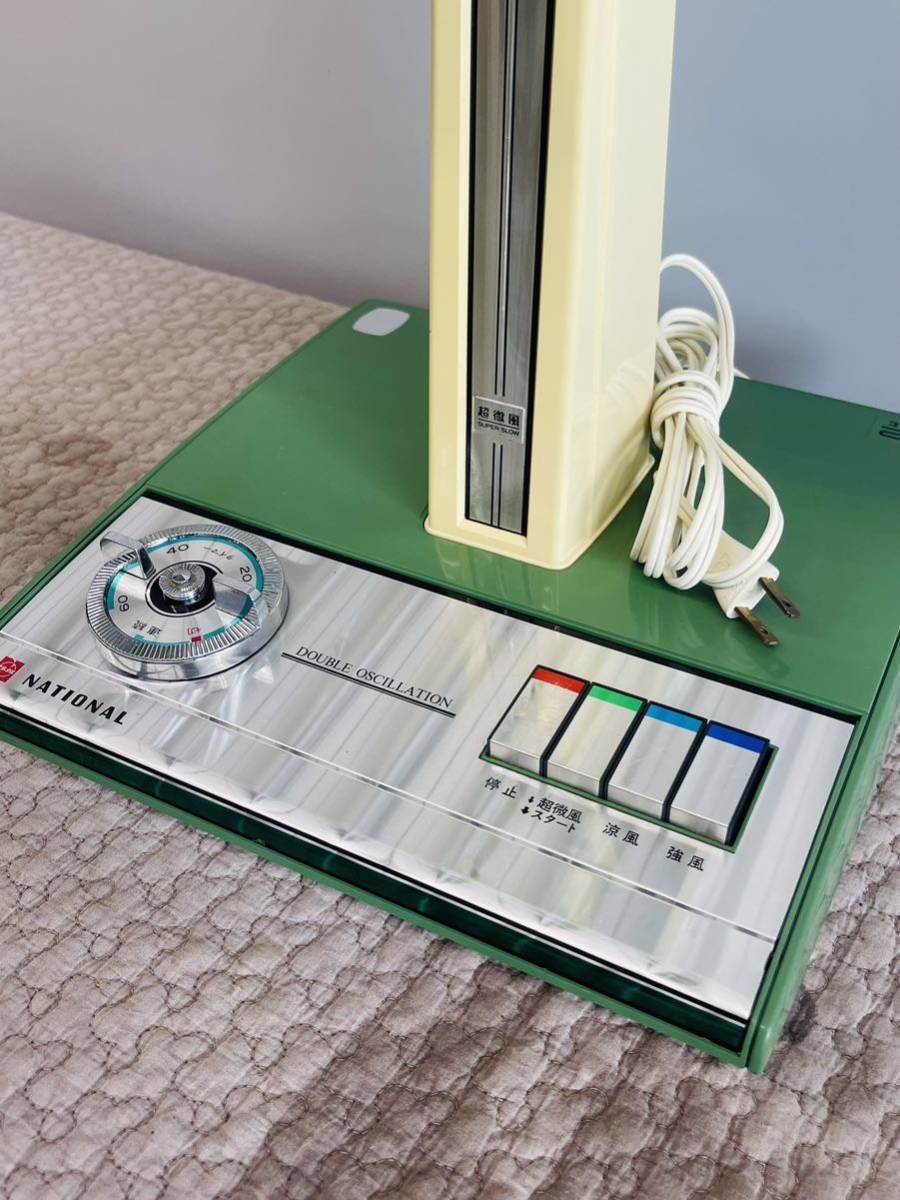 昭和レトロ 卓上扇風機 ナショナル F-20FL アンティーク 羽根経20cm