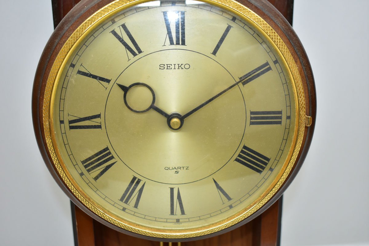 SEIKO QUARTZ PQ803B 木製 壁掛け 振り子時計 [セイコー][アンティーク