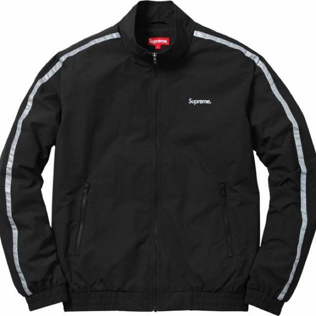 黒 L supreme 3M Reflective Stripe Track Jacket シュプリーム リフレクティブ ストライプ トラックジャケット