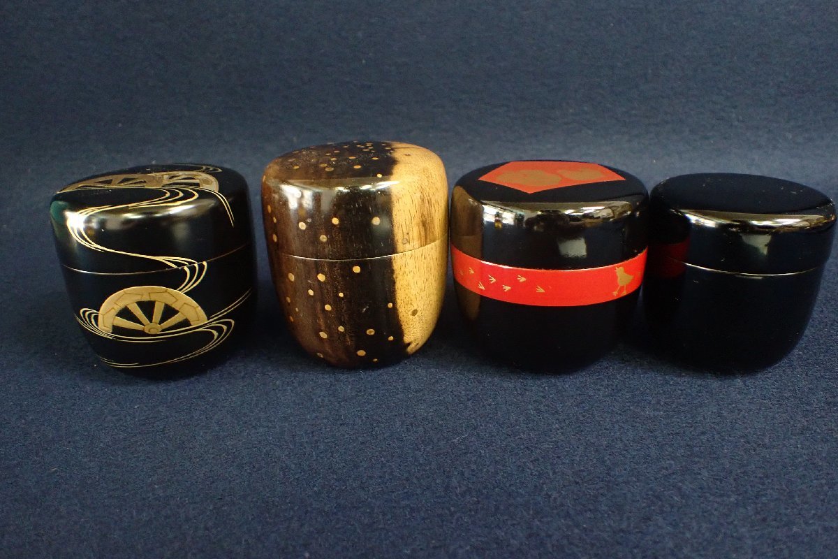 ★091121 茶道具 棗 蒔絵 他 4点まとめて★