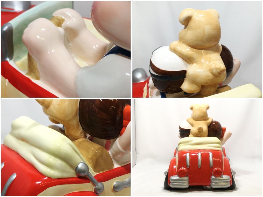 不二家 ペコちゃん ポコちゃん 陶器 ハッピードライブ 車 サイズ 約W39