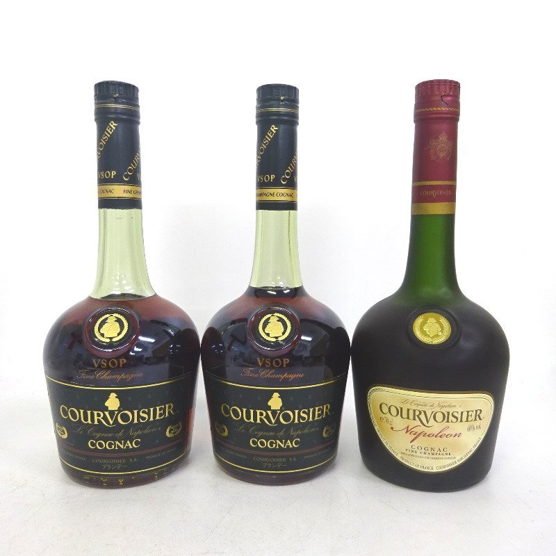 得価，爆買い ブランデー クルボアジェ VSOP ファインシャンパーニュ グリーンボトル/ナポレオン コニャック 3本セット 700ml(クルボアジェ)｜売買されたオークション情報、yahooの商品情報をアーカイブ公開 コニャック