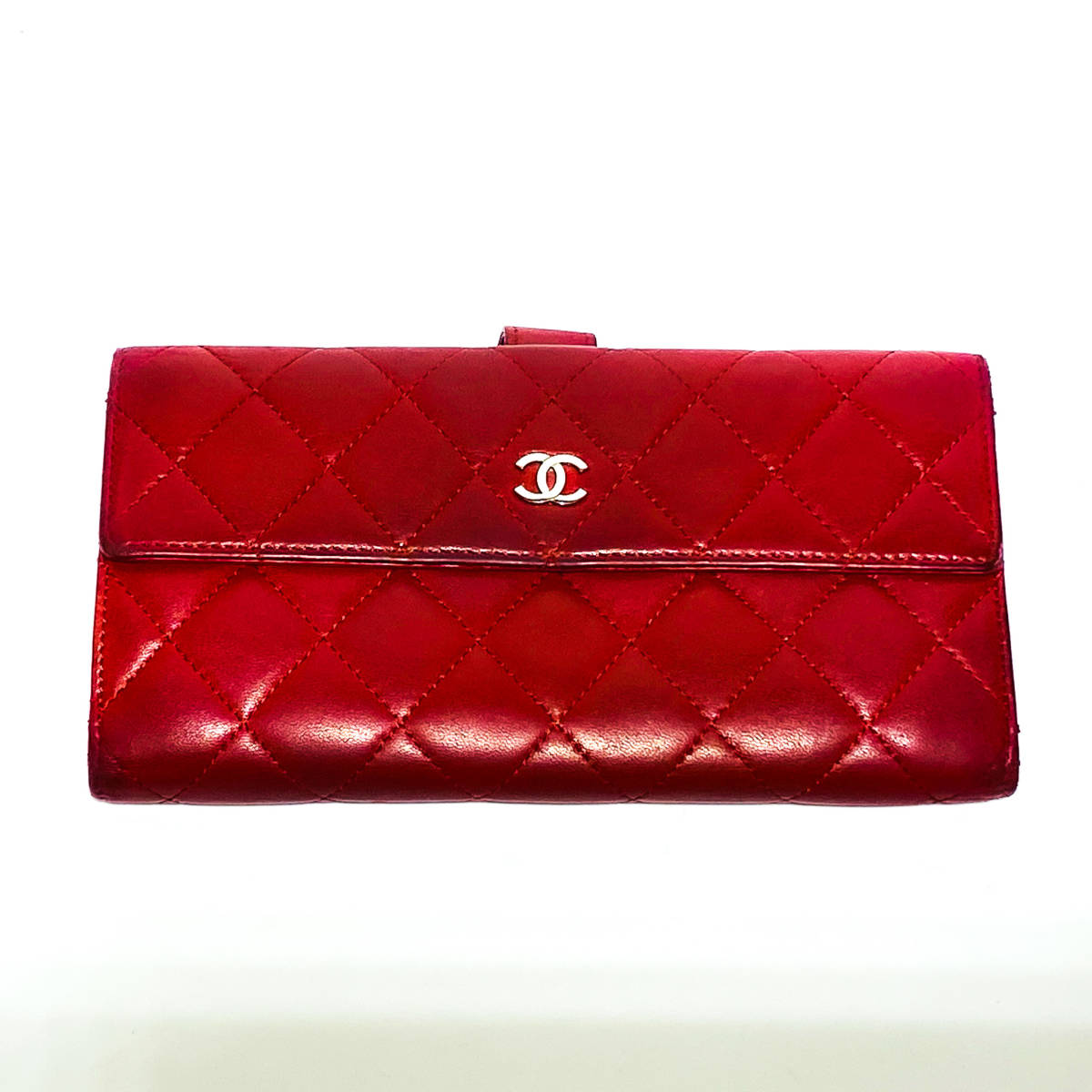 シールあり】CHANEL シャネル ココマーク マトラッセ 長財布 A50096