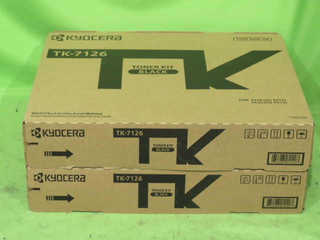 [A17975] ★送料無料 KYOCERA TK-7126 トナーキット ★2本セット 箱痛み 純正未使用 ◆ TASKalfa 3212i / 4012i 等用 tk7126 京セラ