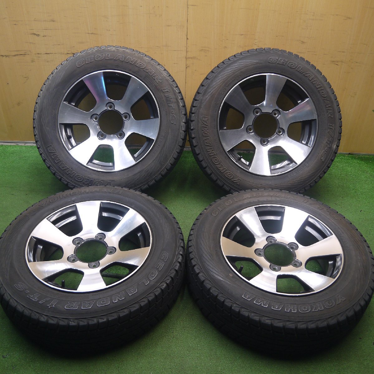 キレイ★スズキ JB23 ジムニー 純正 ENKEI 175/80R16 スタッドレス ヨコハマ ジオランダー i/T-S 16インチ エンケイ PCD139.7/5H★