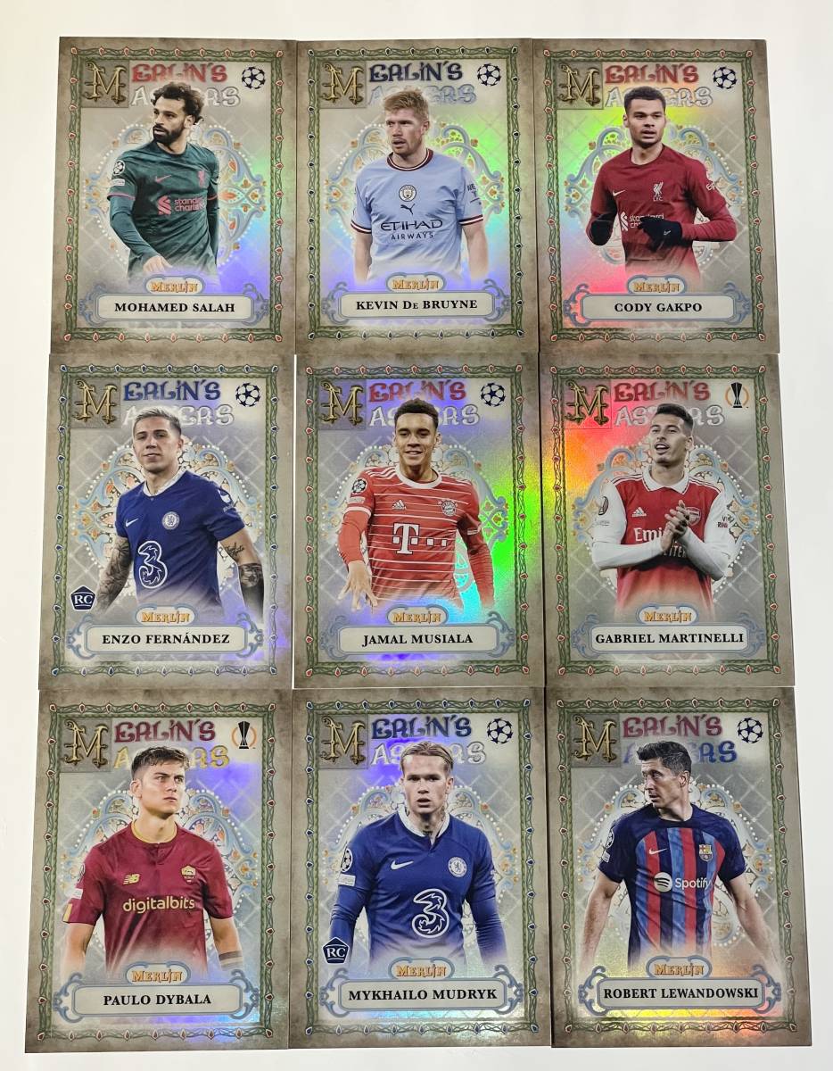 全15枚set！！De Bruyne Modric Mudryk Enzo Fernandez 他 2022-23 Topps Merlin Chrome UEFA Merlin's Masters コンプリートセット