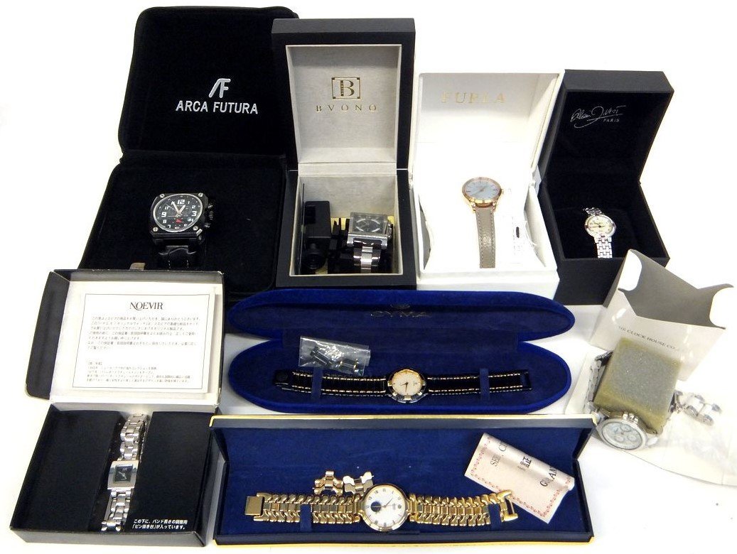 1円～ おたからや ◆Y0557 【ジャンク品/部品取り用】 BVONO/CYMA/FURLAフルラ/セイコー他 メンズ レディース 腕時計 計8点