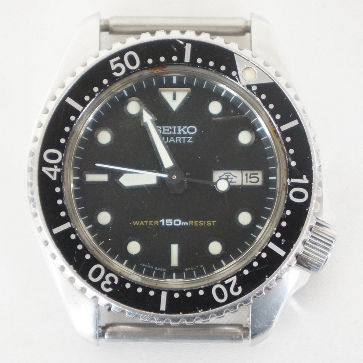 【100%新品，爆買い】 電池交換済 稼働品 SEIKO セイコー 150m ダイバー 6458-6000 デイデイト ブラック文字盤 メンズ クォーツ 腕時計 本体のみ 3009083711(セイコー)｜売買されたオークション情報、yahooの商品情報をアー その他