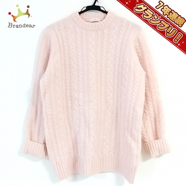 ヨリ yori 長袖セーター サイズＦ F - ピンク レディース クルーネック トップス