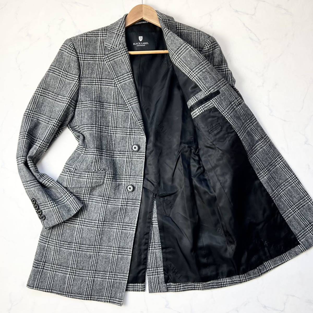 LABEL BLACK OUTER コートの通販 マイクロピーチギャバジンダブル