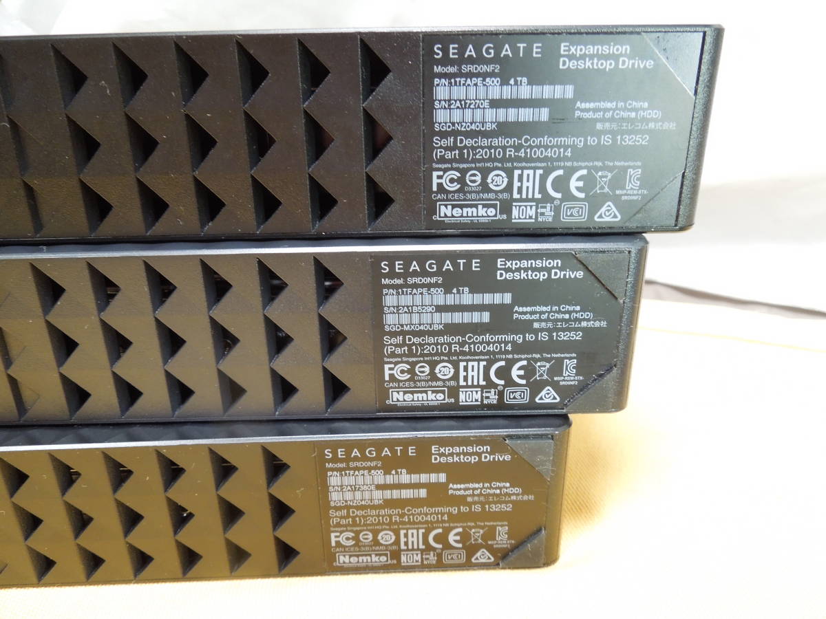 外付けHDD/ SEAGATE 4TB SRD0NF2／ フォーマット確認 中古 シーゲイト 