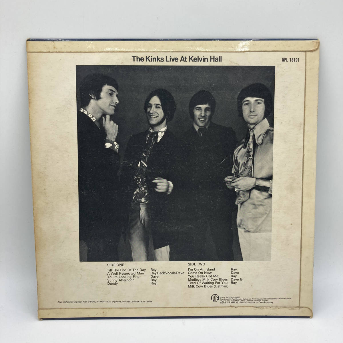 The Kinks キンクス Live At The Kelvin Hall NPL.18191 レコード LP