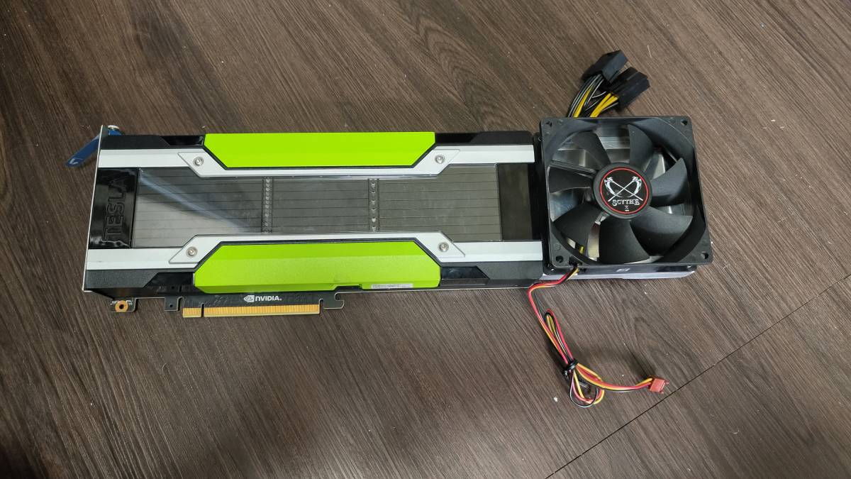 動作品 変換ケーブルとクーラー付き NVIDIA Tesla M40 24GB GPGPU グラフィックボード