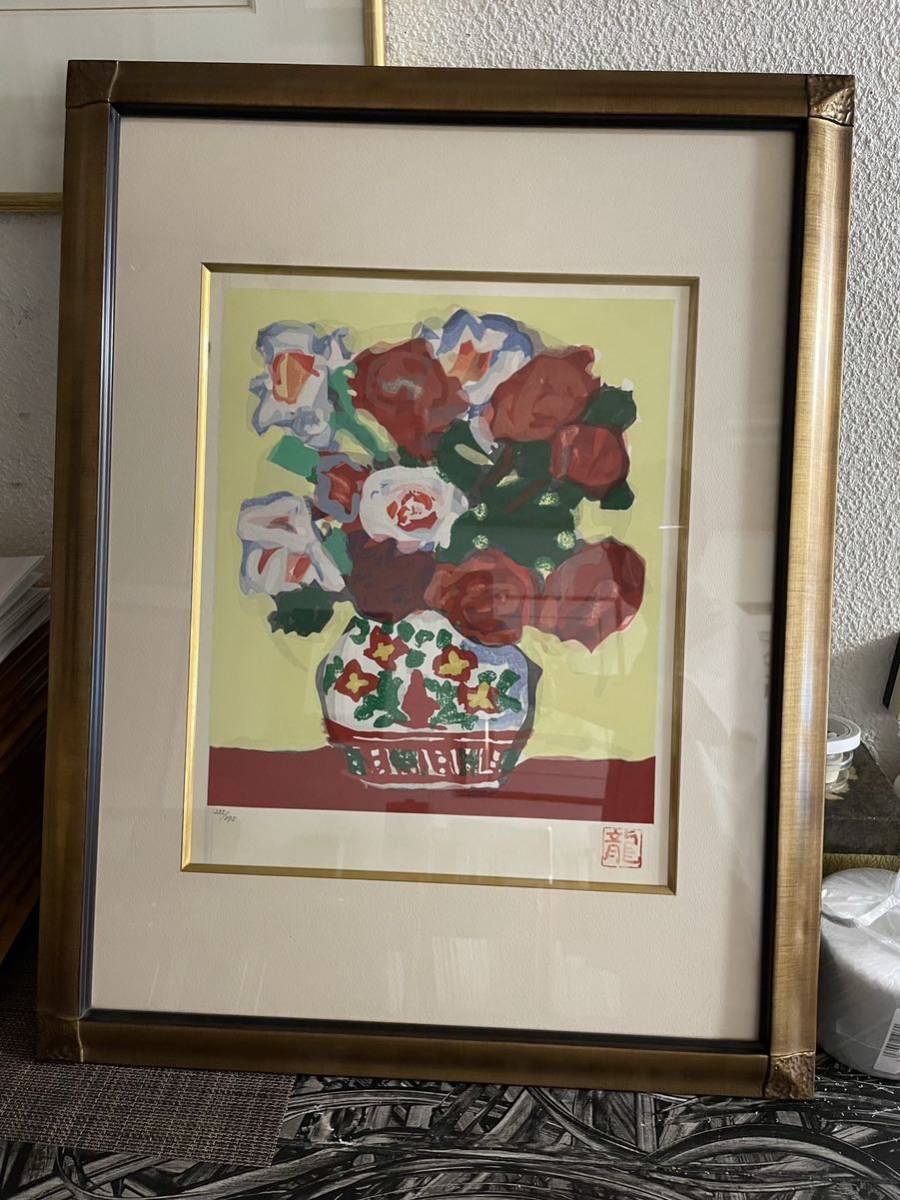 低価，安い 文化勲章作家 梅原龍三郎 版画 バラ図(石版画、リトグラフ)｜売買されたオークション情報、yahooの商品情報をアーカイブ公開 - オークファン 石版画、リトグラフ