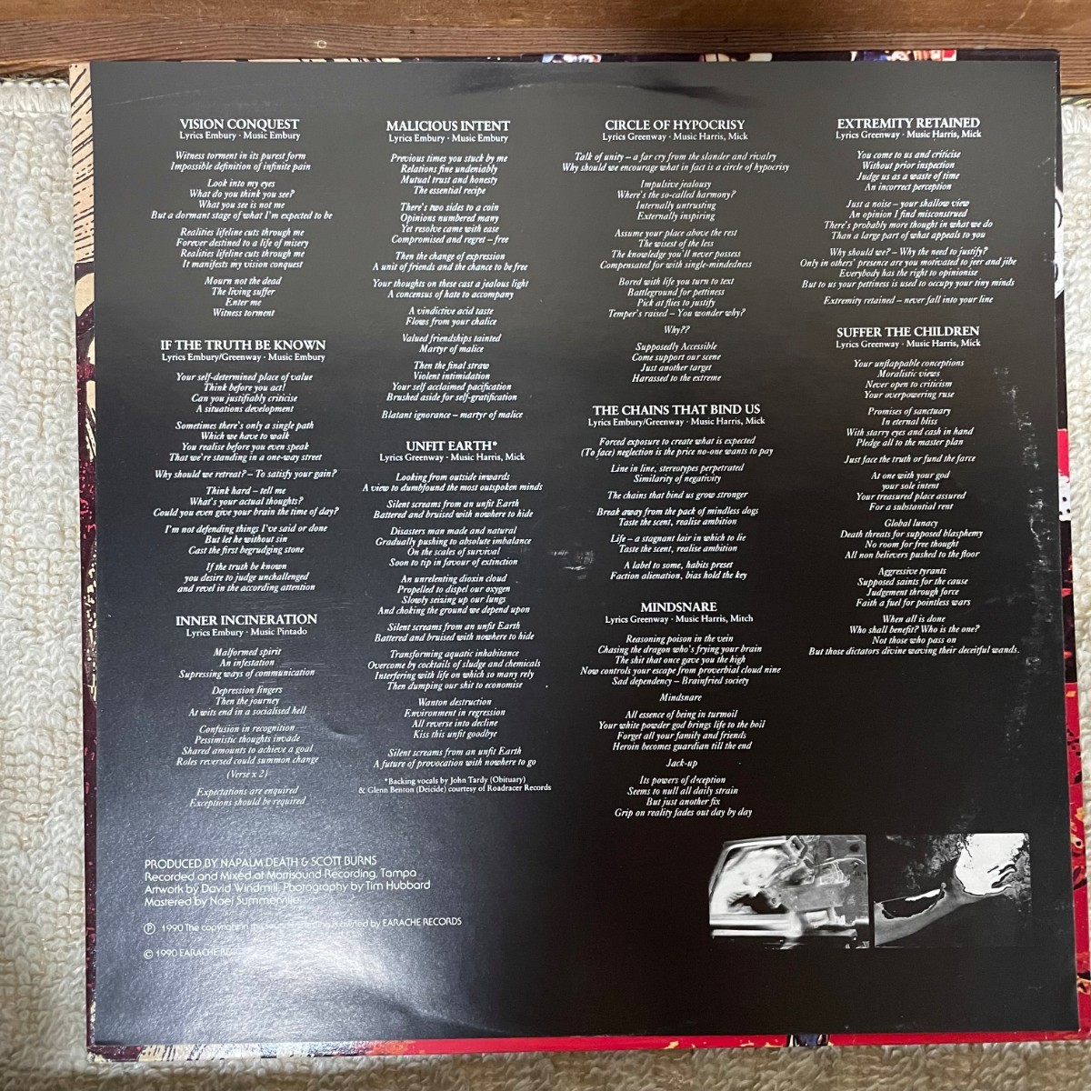 NAPALM DEATH 「HARMONY CORRUPTION 」LP 2枚組 ナパームデス UK盤 