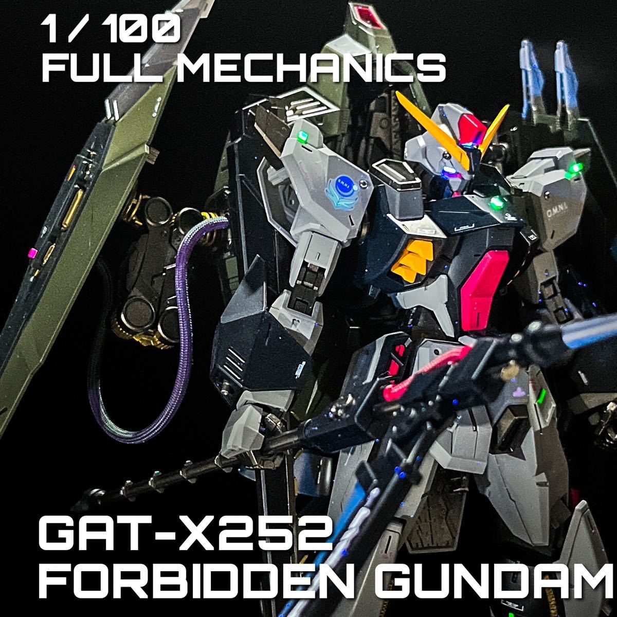 1/100 フルメカニクス フォビドゥンガンダム 塗装 完成品 ガンプラ 