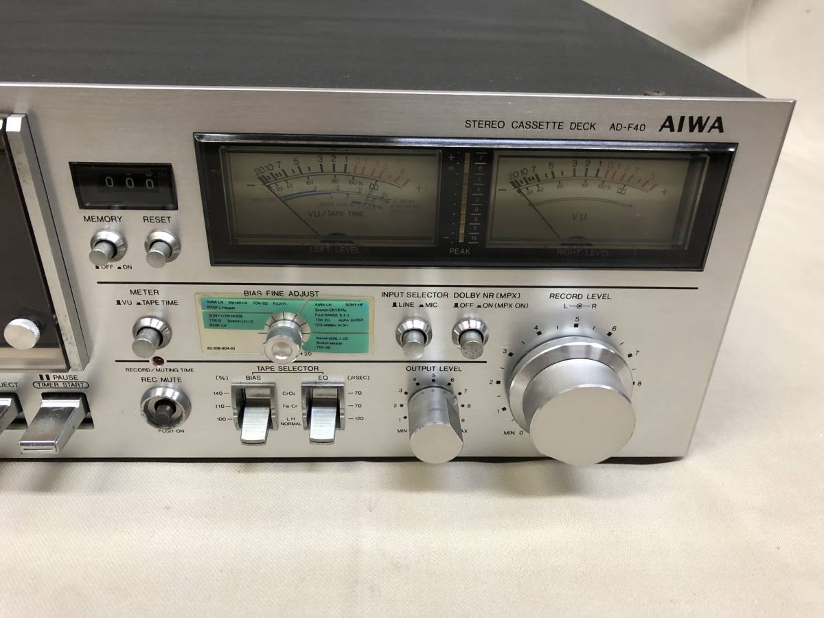 AIWA AD-F40 ステレオカセットデッキ カセットデッキ - アイワ