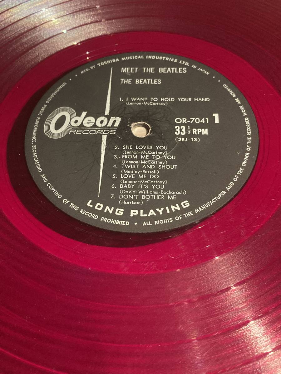 初期オデオン赤盤3枚セット THE BEATLES ザ ビートルズ アナログ 