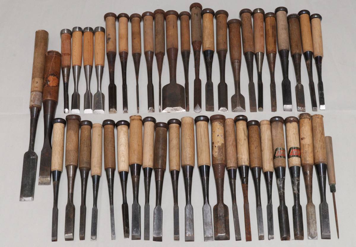 大工道具 古道具 在銘 ノミ 鑿 まとめて46点