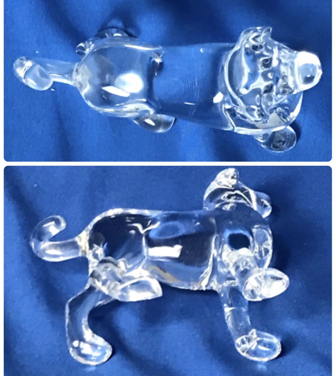 1000円〜□☆Baccarat ☆バカラ 犬 オブジェ 高さ11cm 置物 クリスタル