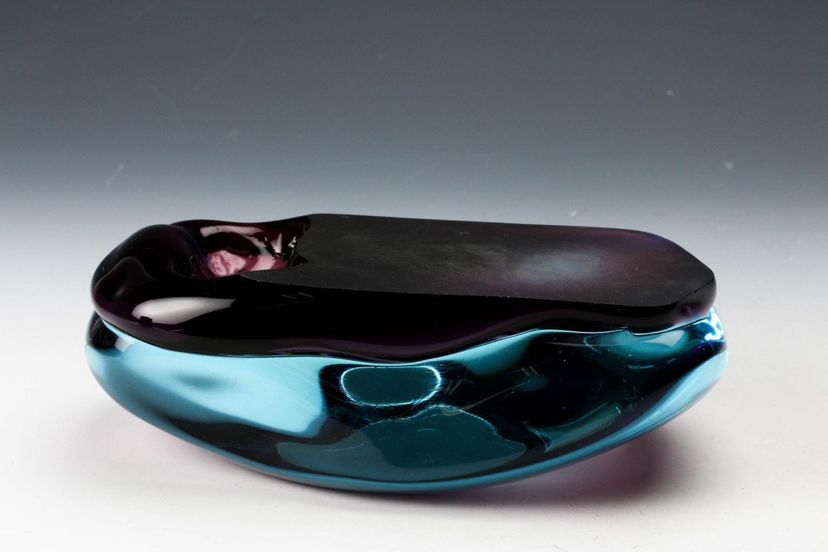 硝硯 益田芳徳氏作 桐箱入