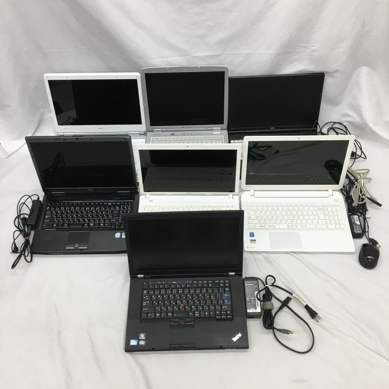 ノートパソコン7点まとめ ジャンク品 TOSHIBA FUJITSU NEC 他