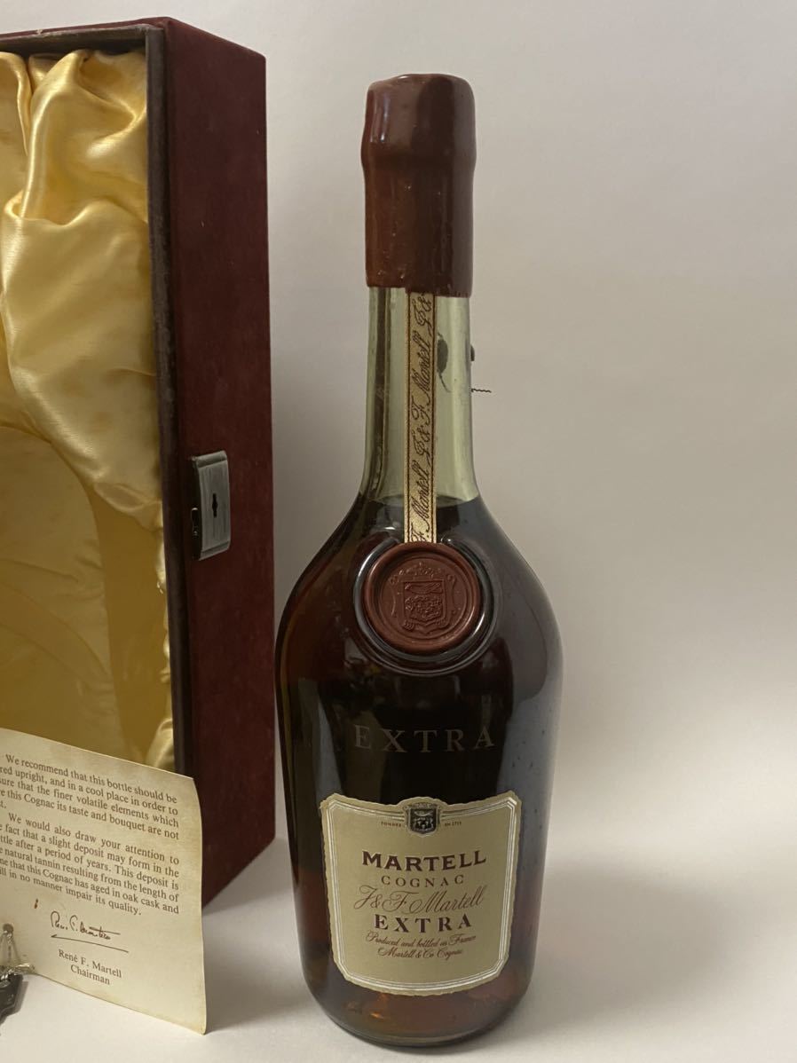 古酒 MARTELL 未開栓 マーテル エクストラ 旧ボトル 冊子 箱付 750ml