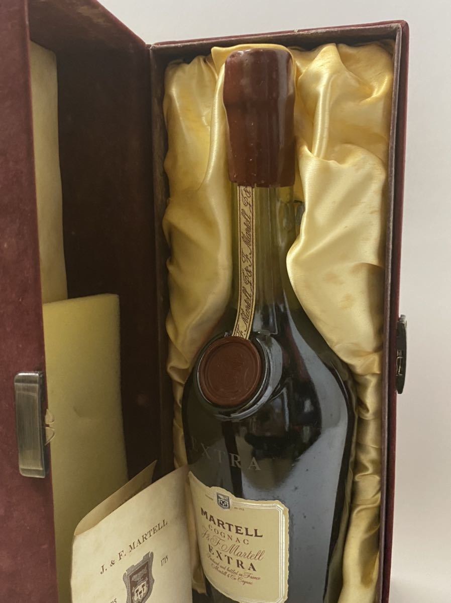 古酒 MARTELL 未開栓 マーテル エクストラ 旧ボトル 冊子 箱付 750ml