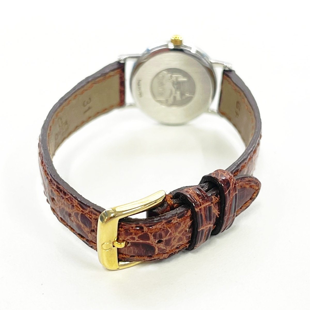 1円スタート】【訳アリ品】 OMEGA オメガ デビル SS/革ベルト 3.5mm