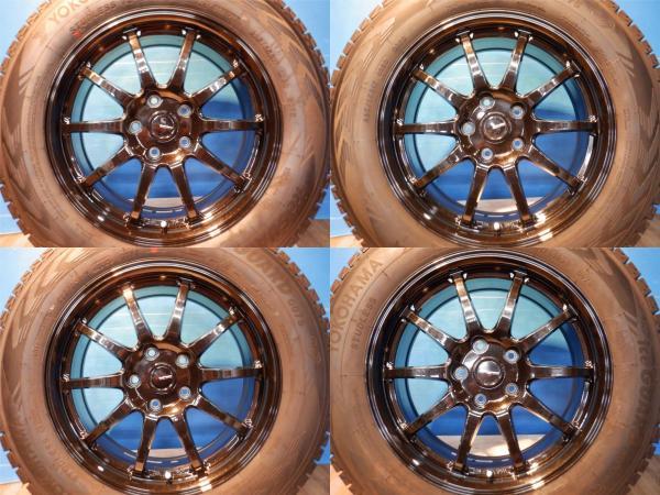 中古 バリ溝 4本 CX-5 CX-8 アルミ ブラック 17インチ 7J+48