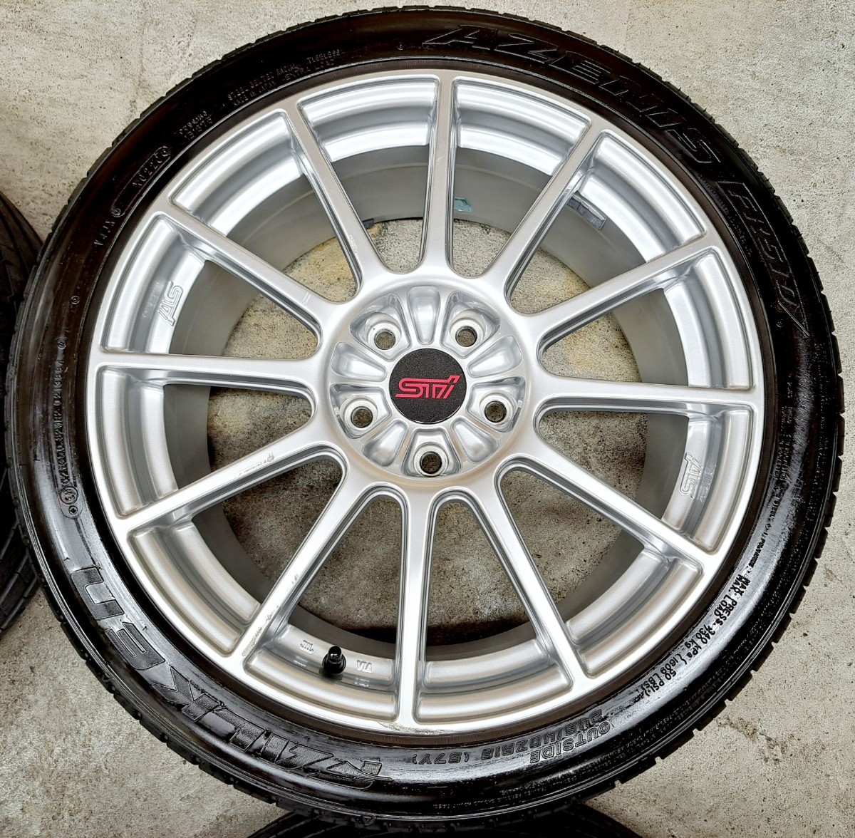 超希少】スバル WRX STI 20th anniversary 純正 ホイールタイヤ 2020年 