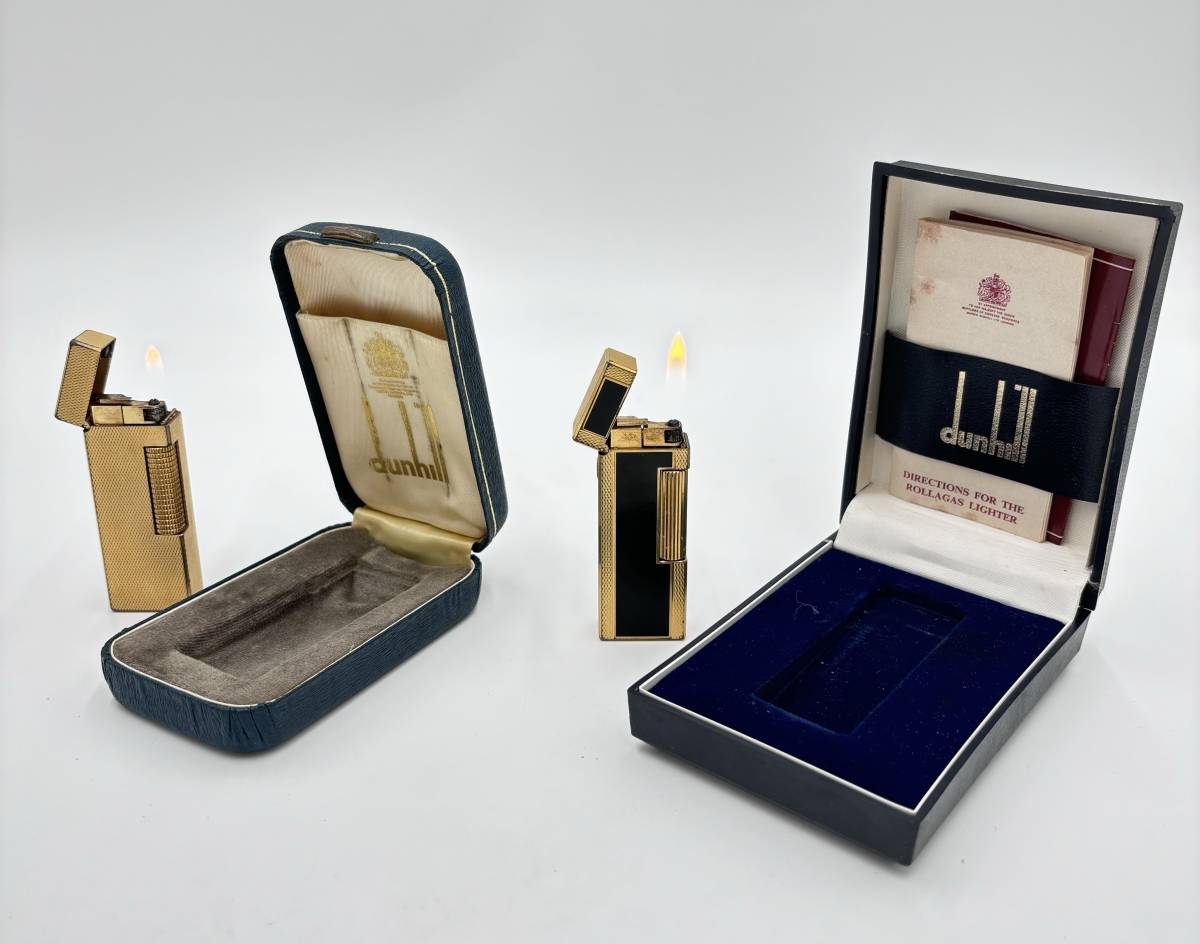  2点まとめ Dunhill ライター ゴールド ブラック ダンヒル ヴィンテージ OH済 箱付き(ダンヒル)｜売買されたオークション情報、yahooの商品情報をアーカイブ公開 - オークファン ダンヒル