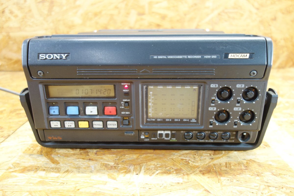 ◎動作確認済み SONY HDW-250 HDCAMレコーダー HDCAMポータブルVTR DRUM 10772H 訳あり現状品◎（V181）