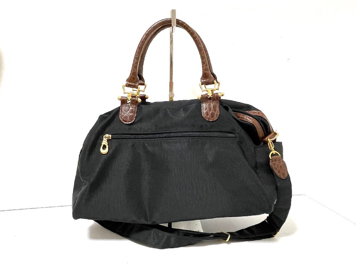 Balenciaga ブラックナイロンボストンバッグ