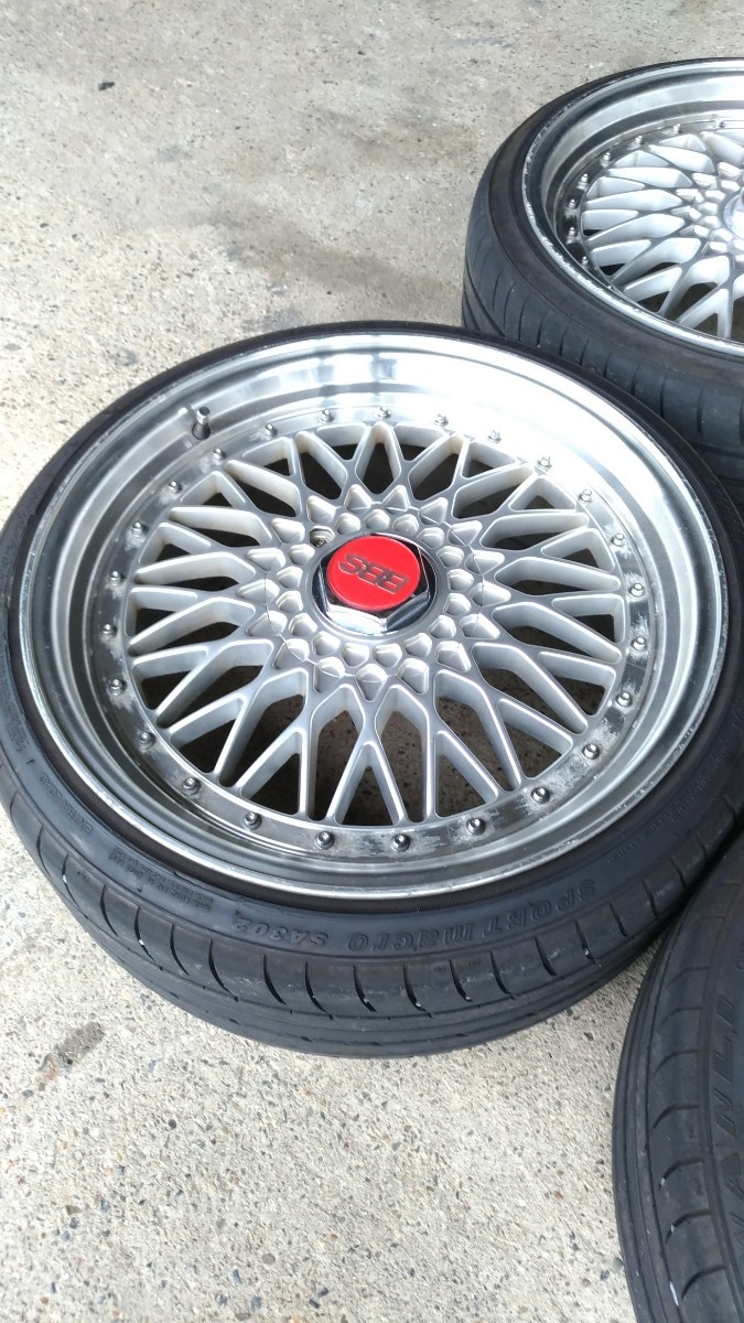 19インチ】BBS RS風 アルミホイール 215/35R19 製造22年 バリ山 4本 