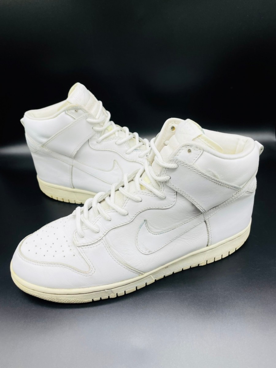 衝撃プライス フリーク待望モデル NIKE/ナイキ ダンクハイ 050608 高級レザースニーカー ホワイト/jp28cm(28.0cm ...