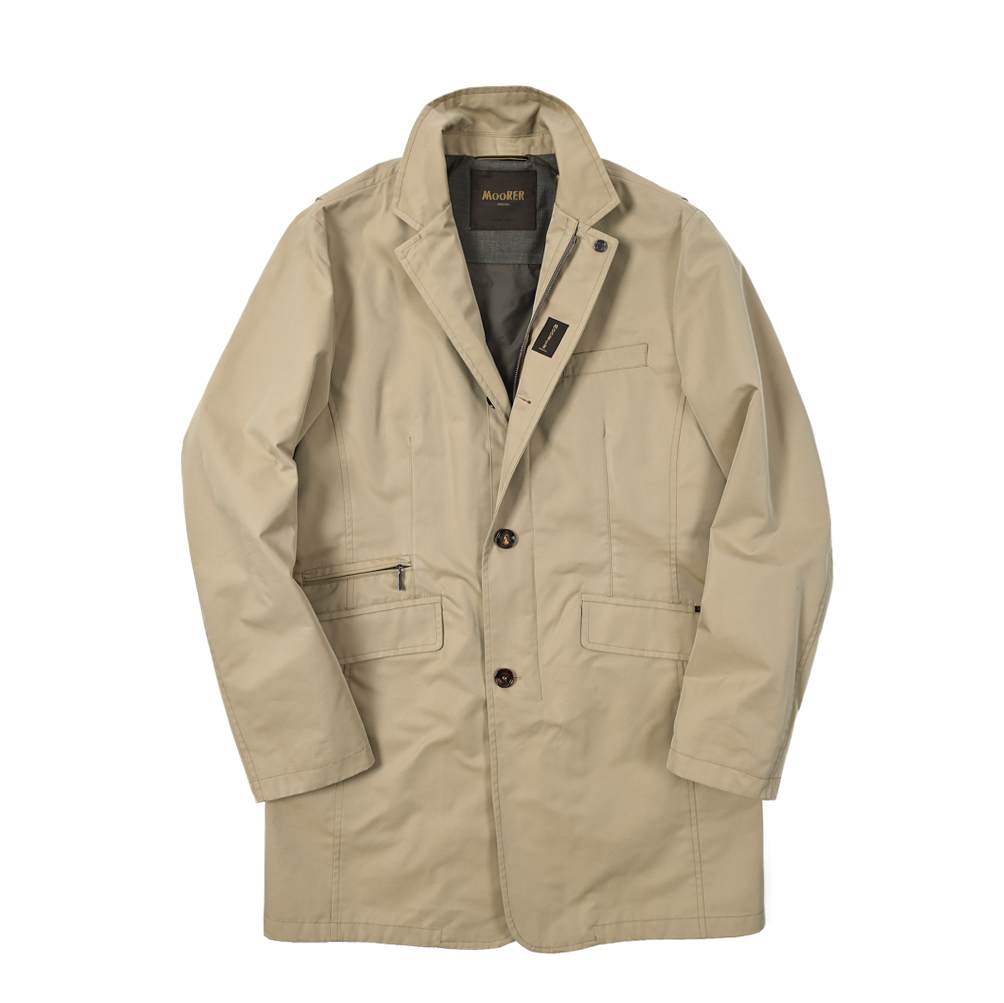 新着 新品 訳あり ムーレー MOORER G-LORENZO-NX スタンドカラー ハーフコート ジャケット メンズ ライトアウター ベージュ 395881