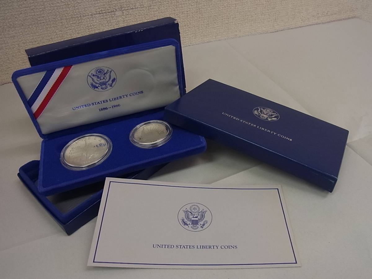 新品，2025 150918K72-0929K アメリカ 1986年 1ドル プルーフ銀貨＆50セント硬貨 リバティ／コイン(北アメリカ)｜売買されたオークション情報、yahooの商品情報をアーカイブ公開 - オークファン 北アメリカ