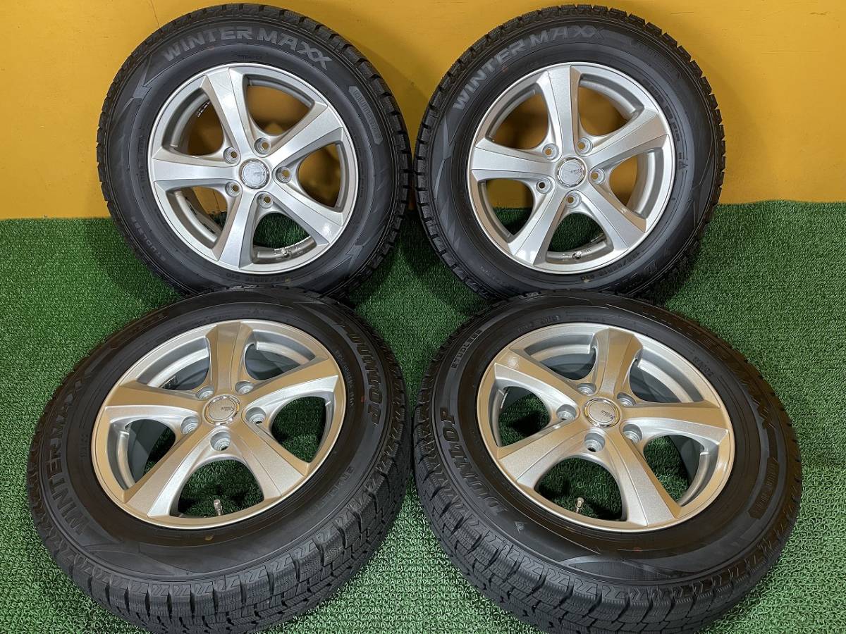 No.324　ダンロップ　ウインターマックス　WM01　スタッドレスタイヤ　2022年製　195/65R15　4本セット　160サイズ×4