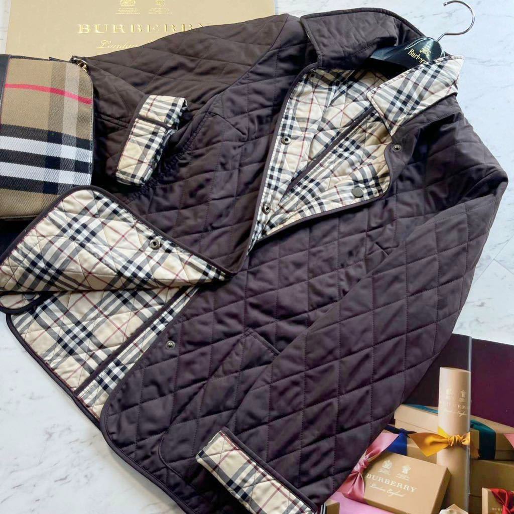 超美品BURBERRY LONDON☆キルティングジャケットコート☆ビック