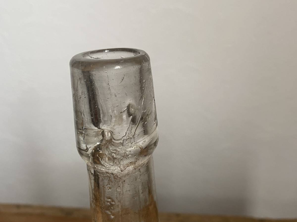 珍品 古い牛乳瓶 大 牛乳 良純 殺菌全乳 五勺入 レトロ瓶 気泡 