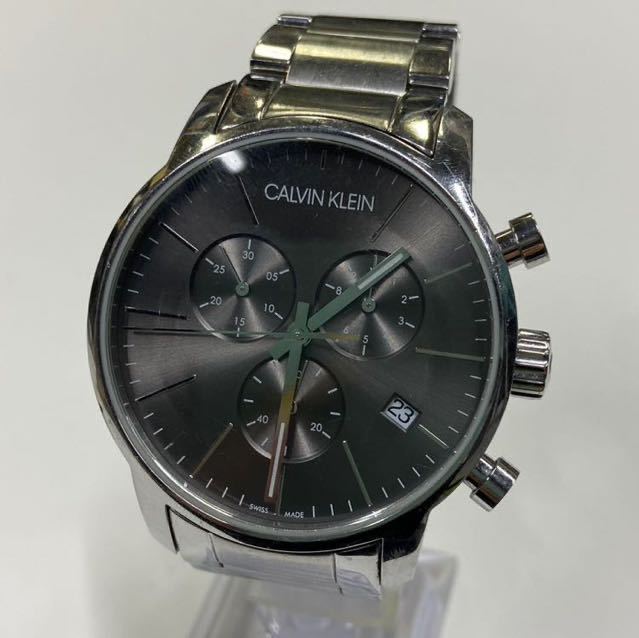 〒【売り切り】CALVIN KLEIN カルバンクライン シティクロノグラフ メンズ腕時計K2G 271 QZ
