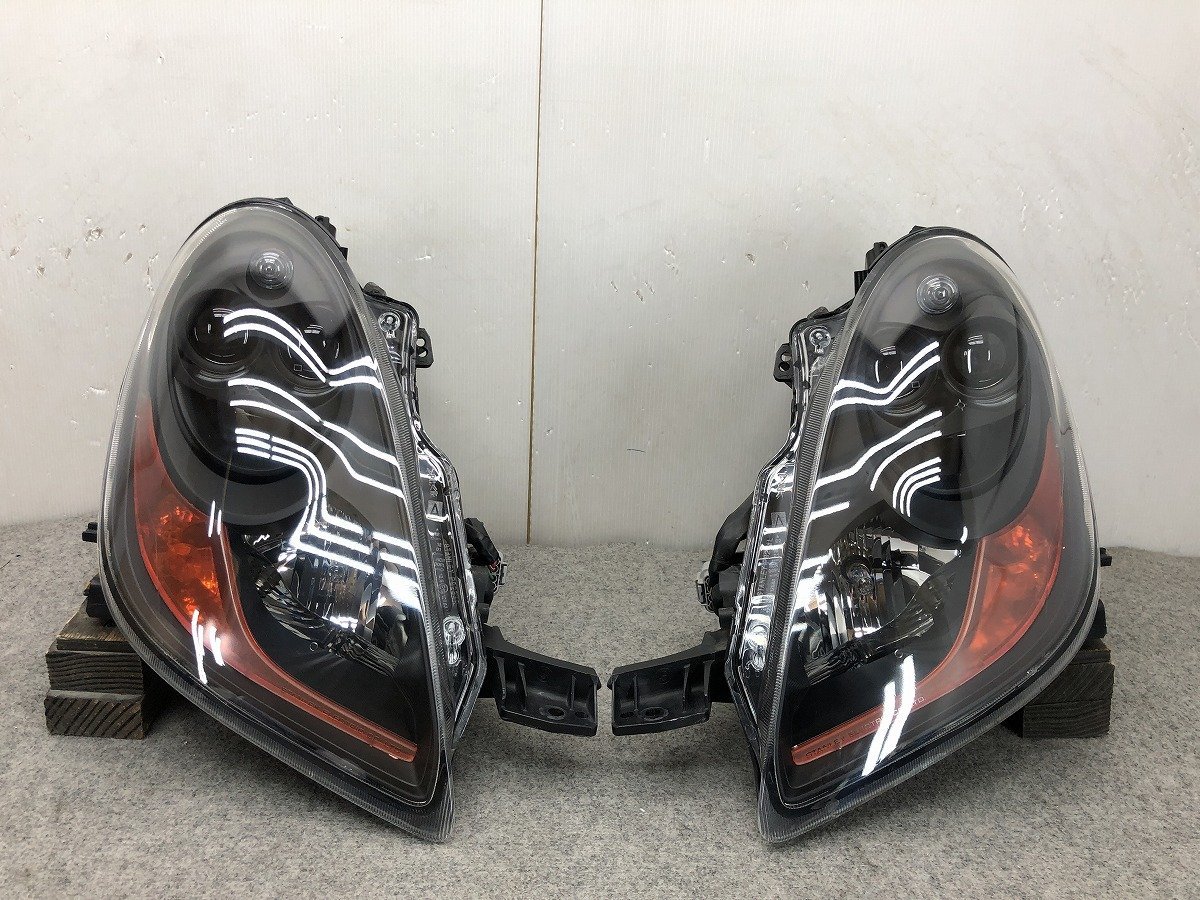 レンズ美品 アイミーブ HA3W US仕様塗装 キャンディオレンジ インナーマットブラック塗装 北米仕様 純正ヘッドライト T8971