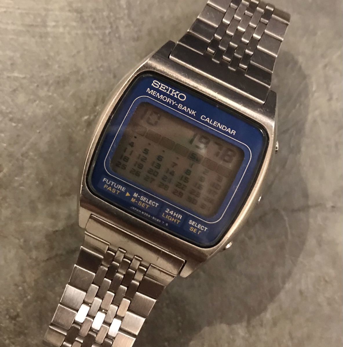 SEIKO M354 MEMORY BANK CALENDAR 007 ムーンレイカー デジタル
