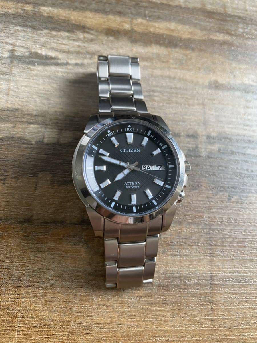 CITIZEN ATTESA シチズン アテッサ デイデイト チタン 電波ソーラー 