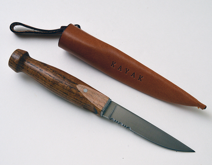 □ KAYAK カヤックナイフ 23センチ・ウッドハンドル □未使用・中古 