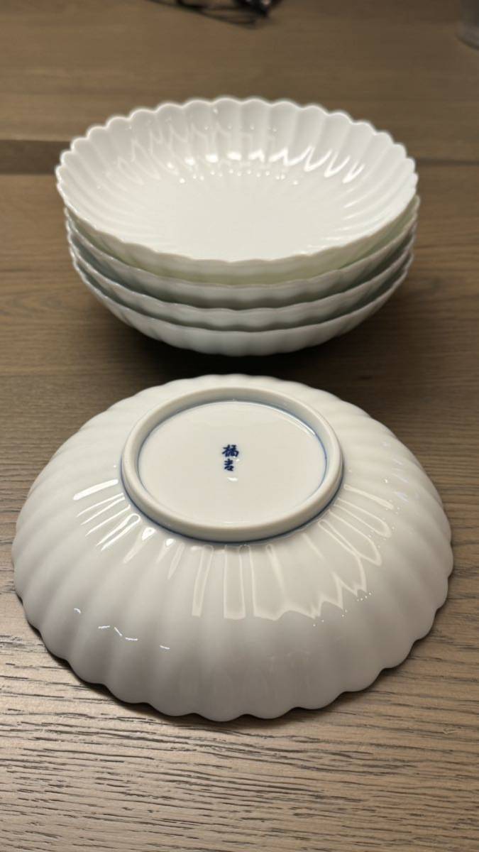 たち吉 長角皿 白菊 銘々皿