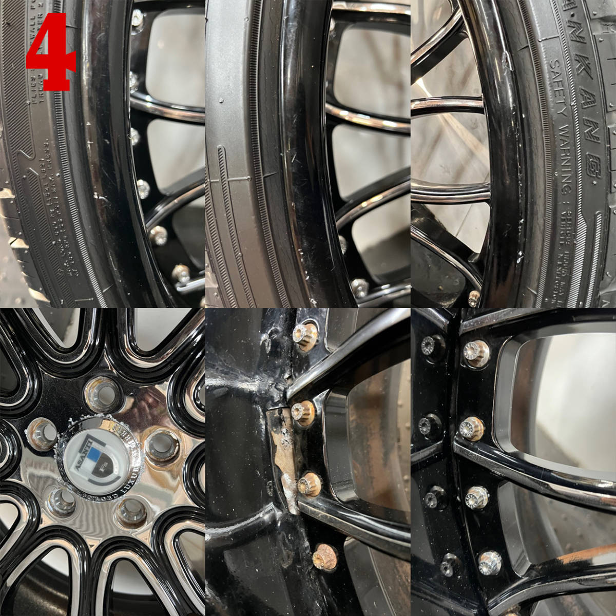 メルセデスベンツS クラスホイールタイヤ4本セットタイヤ4本とも溝あり