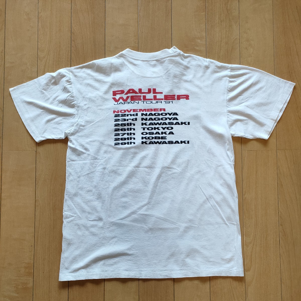 ポールウェラー Paul Weller JAPAN TOUR '91 Tシャツ ポールウェラー